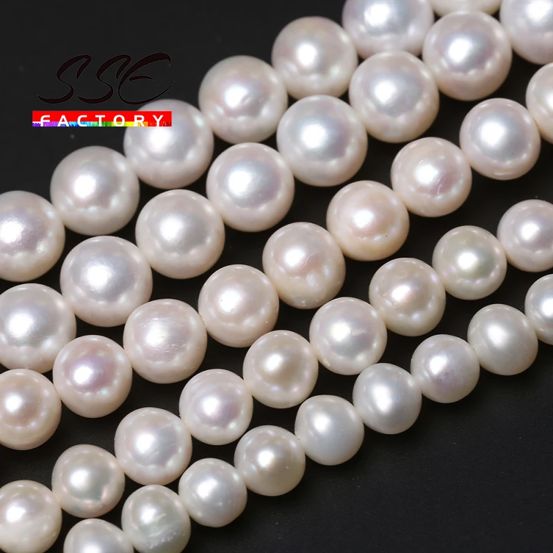 Top Quality Natural Ffreshwater Cultured Pearl Beads Nearly Round Shape Loose Beads For Jewelry Making DIY Bracelet Necklace 15