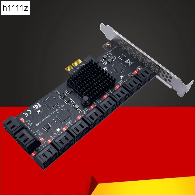 Chi na wydobycie 20 porty SATA 6 gb/s do PCI Express kontroler karta rozszerzeń PCIe do SATA 3 konwerter PCIE Adapter Riser dla PC nowy