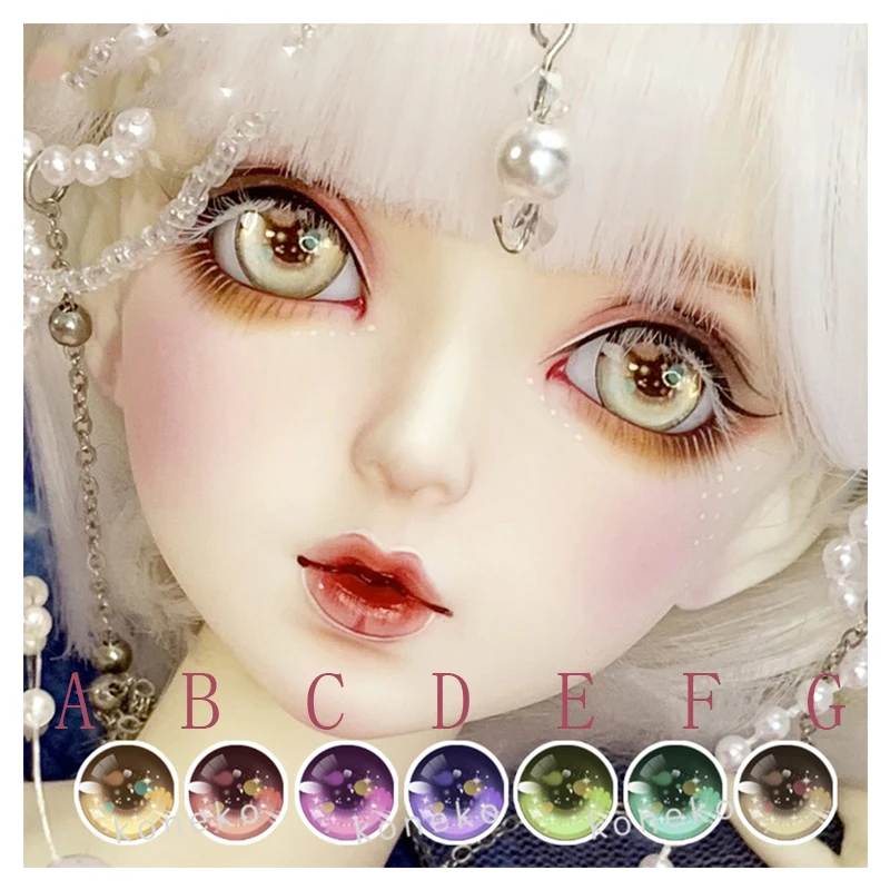 10mm-16mm-22mm BJD doll eyes with metallic effect doll pressure eyes for 1/8 1/6 1/4 1/3 BJD doll accessories 7 colors eyeballs