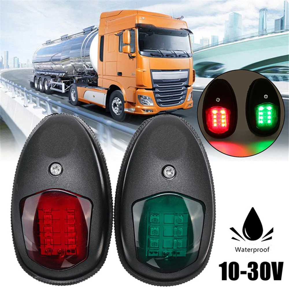 1 x Set Boat Navigation Light 12V 24V Ship Light Marine Boat Sailing Light Lighting Yacht LED Lights Red Green Waterproof