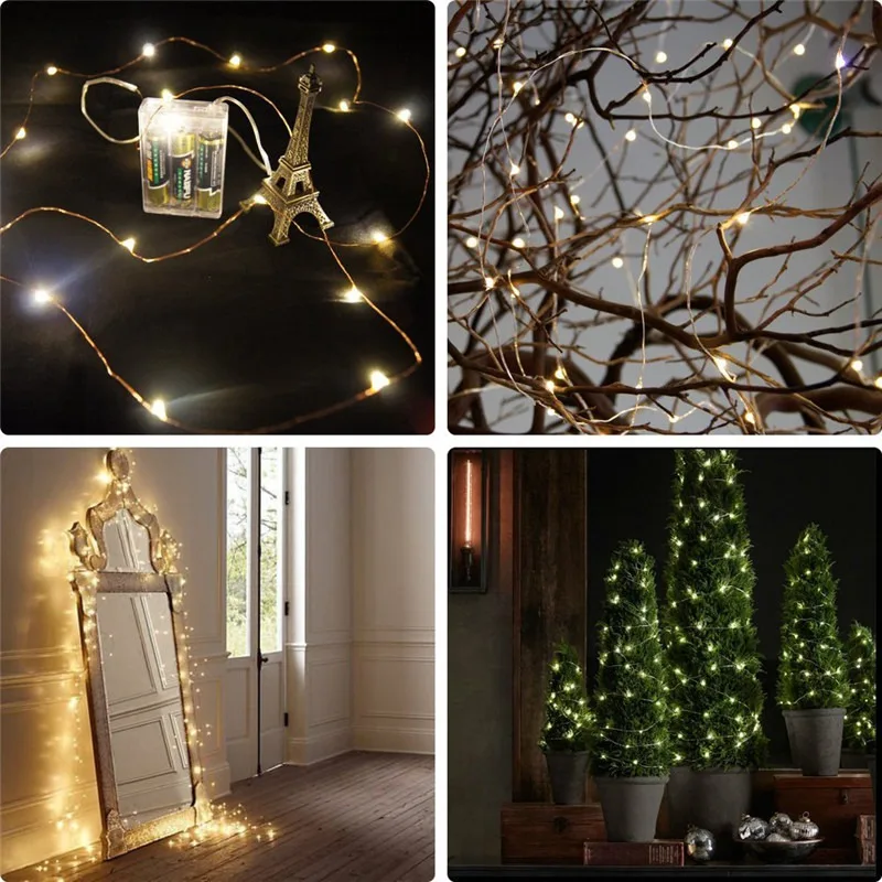 5M 50 LED String Fairy Light 3XAA Battery Operated Lamp For Christmas Garland Party Home Wedding Decoration Support Dropshipping