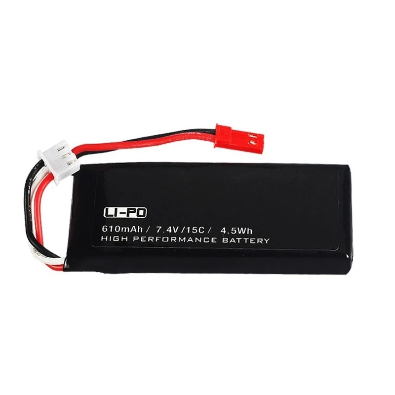 1-5Pcs7.4V 15C 610mAh Lipo Battery Quadcopter Spare 7.4V Rechargeable battery For RC toys X4 H502S H502E H216A accessories