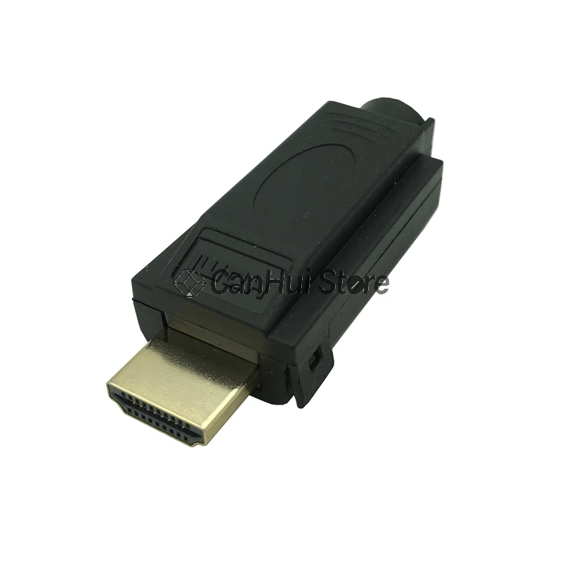 1 szt. HDMI męski 19P wtykowe zaciski zaciskowe złącze bez lutowania z czarną osłoną — zdjęcie 6