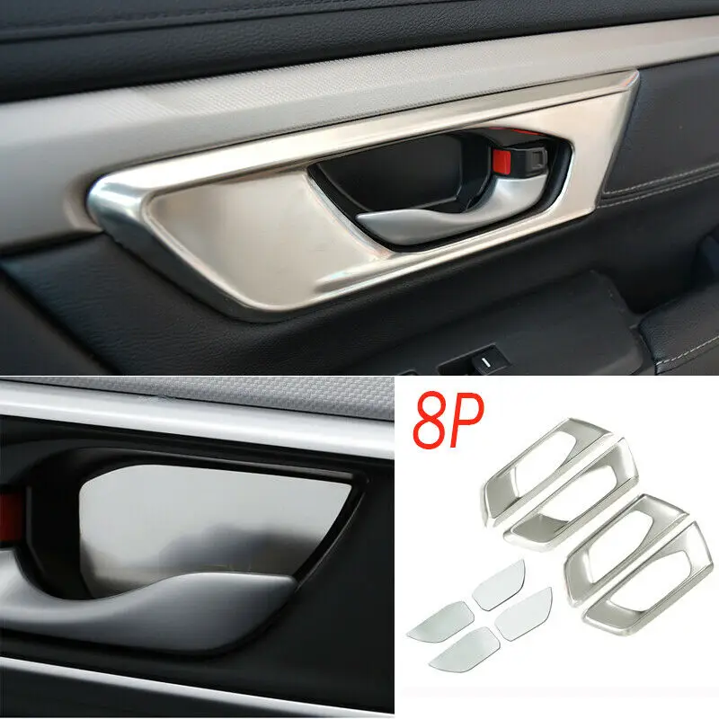 

For Honda CRV CR-V 2017-2020 Stainless Interior Door Handle Bowl Moulding Cover Trim Car Accessories 8Pcs