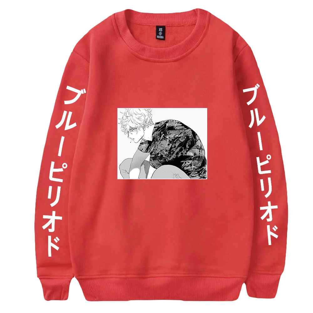 2021 Manga niebieski okres bluza O-Neck dres mężczyźni kobiety znosić Harajuku Streetwear japońskie Anime ubrania