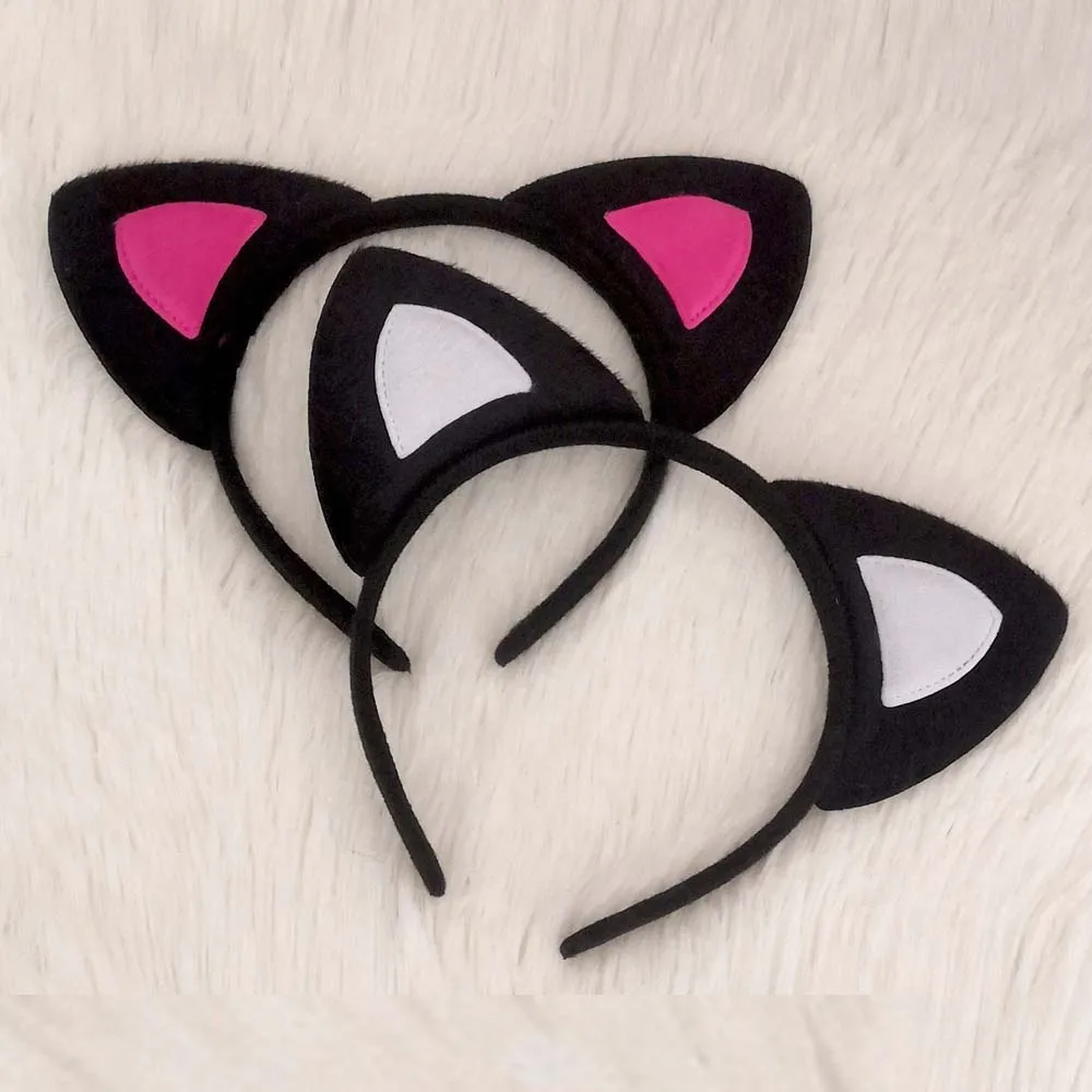 Moda bella travestimento gatto orecchie di animale puntelli copricapo festa fascia anime costume cosplay Halloween Natale