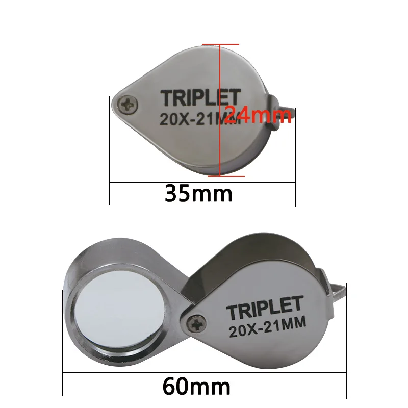휴대용 접이식 쥬얼리 돋보기, 포켓 사이즈, 아름다운 쥬얼리 돋보기, 10X 20X 30X 확대경