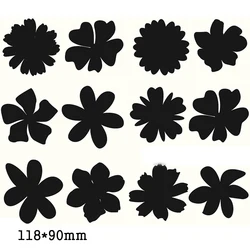 Metal Cutting Dies 12pcs Flowers 2020 New Craft Die Cuts Stencil For Diy Scrapbooking Paper Cards Embossing Knife Blade Die