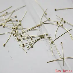 DIY Supply – 100 Stück Rohmessing-Kugelstifte, Messing-Basiskopfstifte – 30 x 0,6 mm (3305 °C)