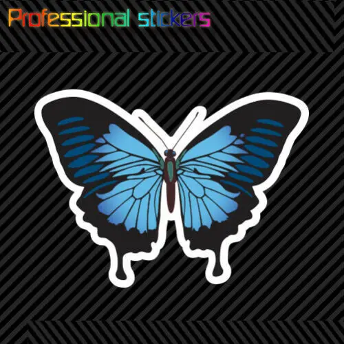 Papilo Ulysses Butterfly Sticker Die Cut Vinyl Blue Emperor Beauty Butterflies Stickers for Cars, Bicycles, Laptops, Motos