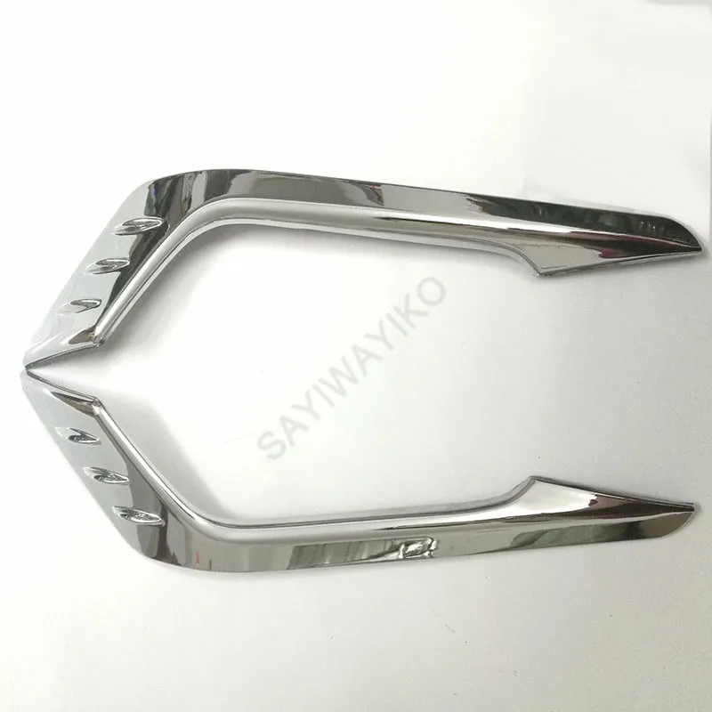 For Hyundai Santafe Santa fe 2019 ABS Chrome Front Foglight Fog Light Lamp Cover eyebraw Trim Frame Sticker Exterior Accessories