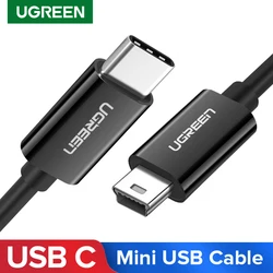 Ugreen-USB C to Mini USB 케이블 썬더볼트 3 맥북 프로 MP3 플레이어 용 미니 USB c타입 어댑터, 디지털 카메라 HDD c타입 케이블