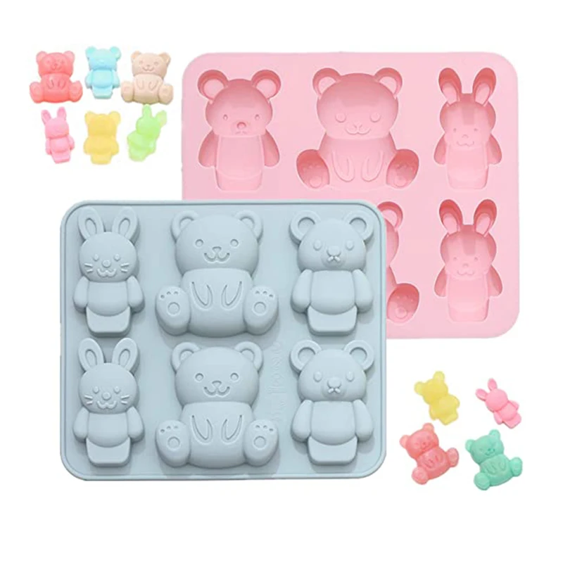 Niedźwiedź silikonowy foremka do ciasta czekoladowego Jello foremka do pieczenia do ręcznie robionego mydła DIY cukierki kostki lodu narzędzia do robienia kostek lodu