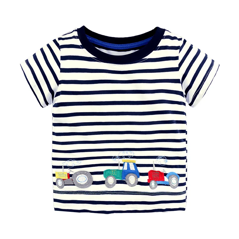 2026 Baby Boys T Shirts Children Tee Shirts Summer Dino tshirt Short Sleeve Multi-colors Kids Top 100% Cotton 18Month 2 3 4 5 6T