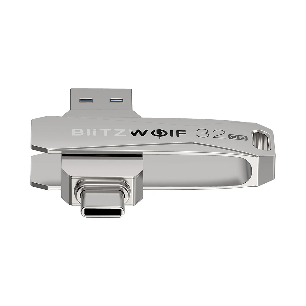 VR3 BW-UPC2 2 Trong 1 Loại C USB3.0 Cực Truyền 360 ° Quay Hợp Kim Kẽm 32GB hỗ Trợ 64GB OTG Đèn LED Cổng USB