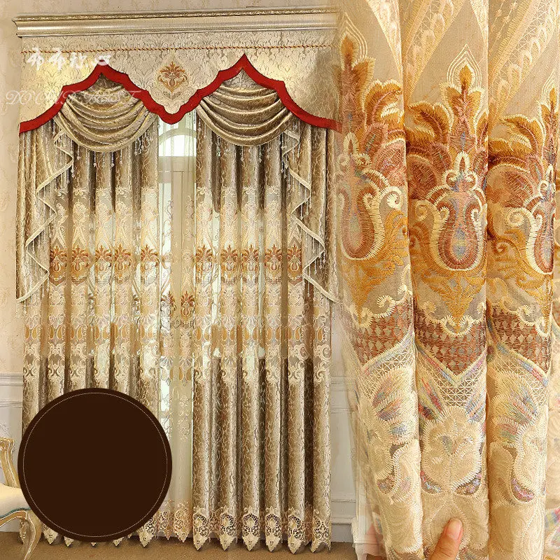 

European luxury high-precision embroidered curtains for the Living Room bedroom kitchen Window curtain Bedroom luxury drapes