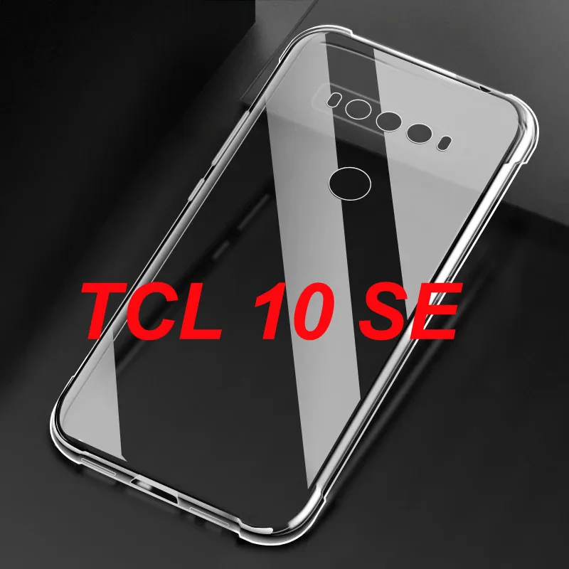 TCL 10 SE T766H Case Silicon Cover Soft TPU Matte Phone Protector Black Shell For TCL 10 SE Glass Back Cover Bumper Case Capa