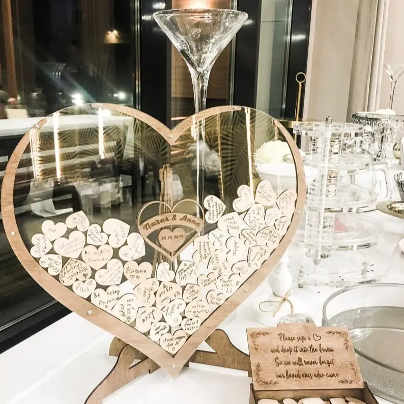 Ślub księga gości alternatywa-wystrój weselny-księga gości Drop Heart