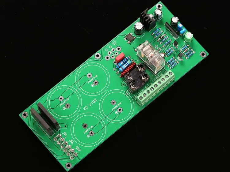 Rectifier filter + mono speaker protection board include the 4 big capacitance