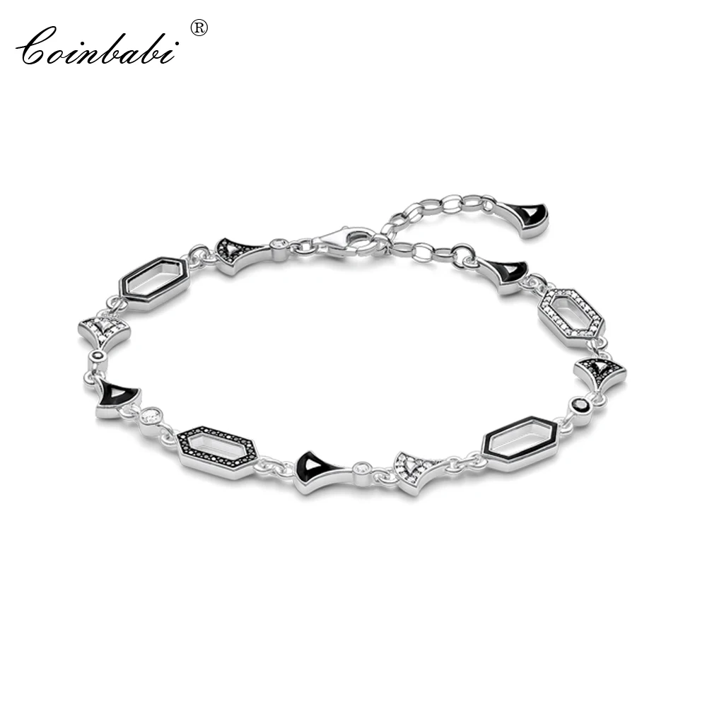 Link Chain Charm Bracelet Asian Ornaments 925 Sterling Silver Gift Fashion Jewelry For Women Link Ethnic Charm Gift Bracelet