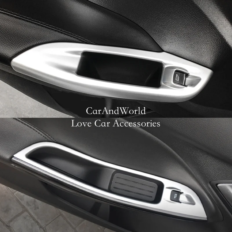 For Ford Focus 3 2012-2017 2018 Glass Lift Switch Button Cover Door window Interior Panel Trims Chrome Car Styling Accessories