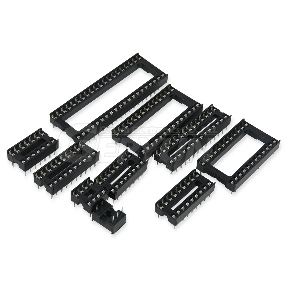 10PCS IC socket square hole Narrow Wide DIP6 DIP8 DIP14 DIP16 DIP18 DIP20 DIP24 DIP28  6PIN 8PIN 14PIN 16PIN 18PIN 20PIN 24PIN