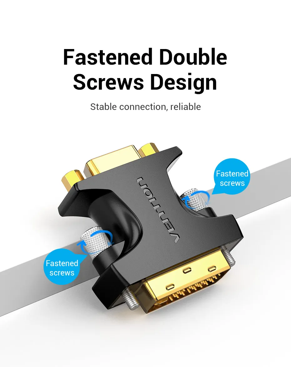 Tions DVI zu VGA 24 + 5 Adapter DVI-I Stecker auf VGA BUCHSE Konverter 1080P für Computer Monitor TV projektor Kabel VGA zu DVI 1pc – Detail 7