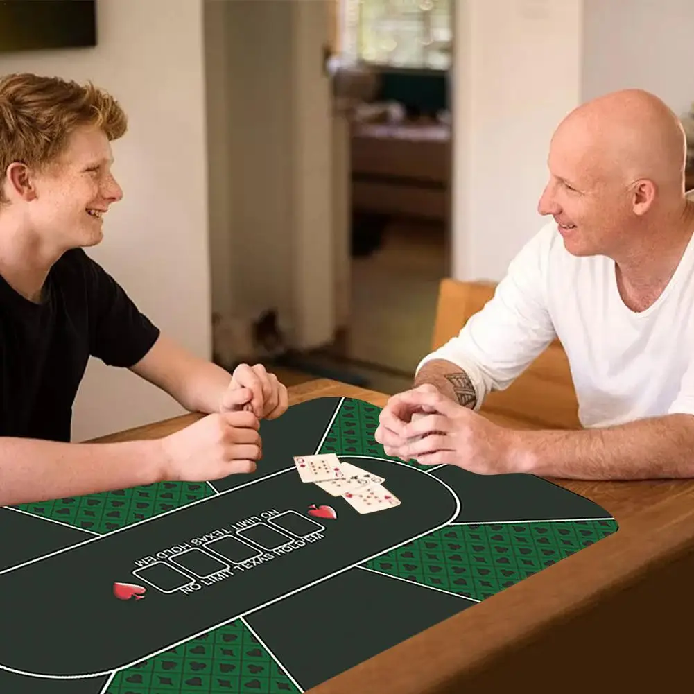 180*90Cm Texas Hold'em Xi Thảm Da Lộn Cao Su Bàn Vải Bàn Kỹ Thuật Số In Sòng Bạc Xi Board Game với Túi Đựng