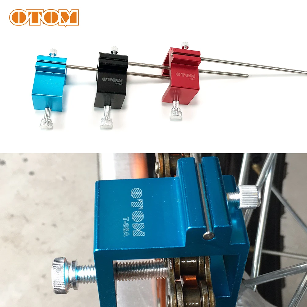 OTOM Universal Chain Adjusting Alignment Tool Metal Blue Design For Dirt Pit Bike Motorcycle ATV Motocross Motorbike Accessories