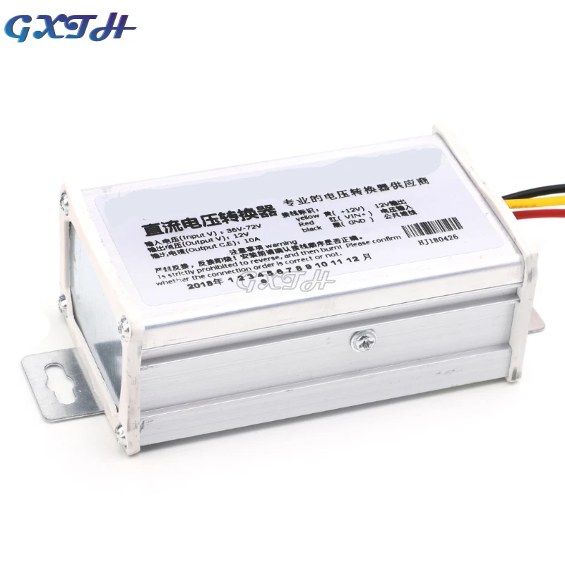 DC Voltage Converter Electric Bicycle Converter Transformer DC 36V 48V 72V 96V To 12V 10A