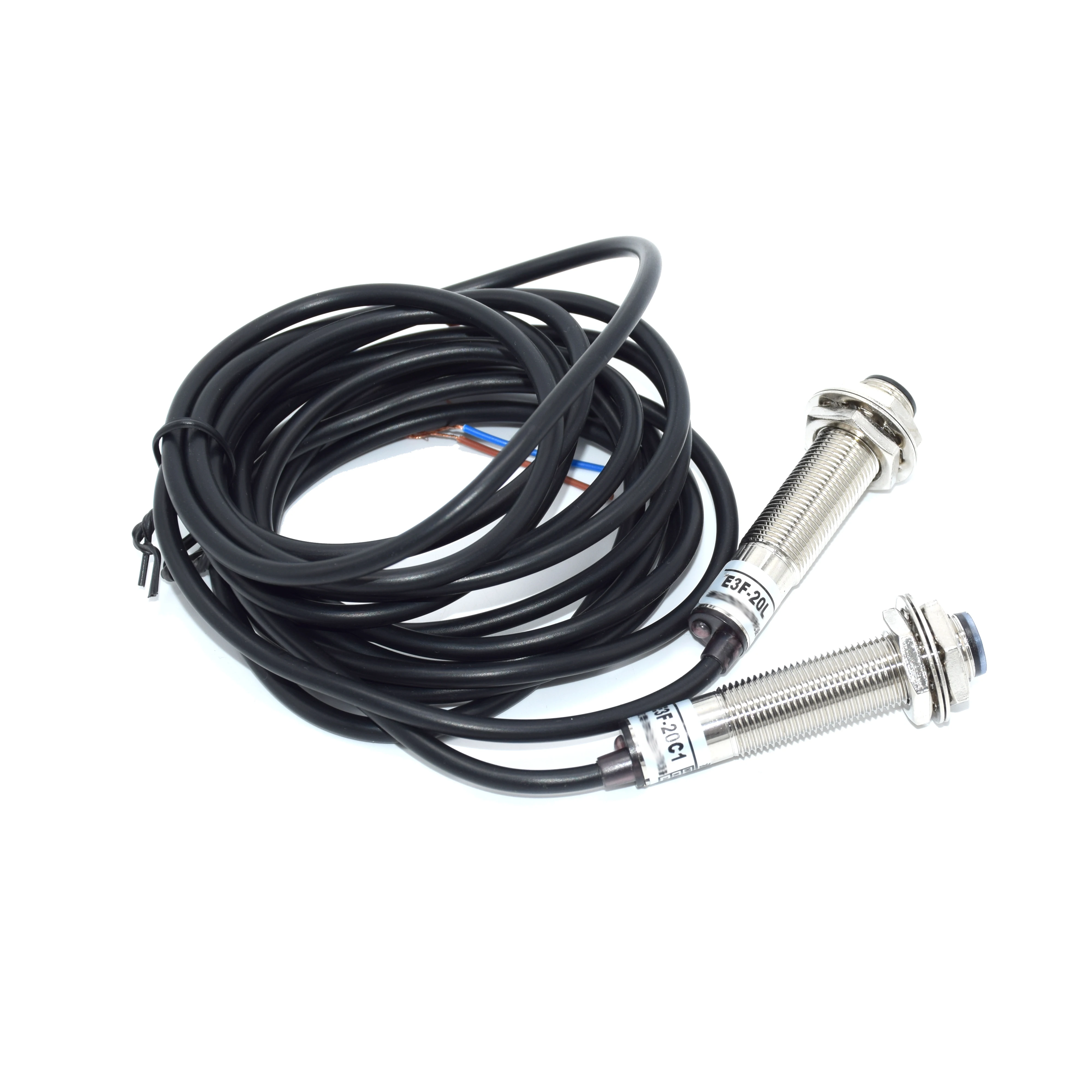 M12 مفتاح مستشعر شعاع كهروضوئي ليزر مقاوم للماء مسافة 20 متر مخرج NPN PNP #5