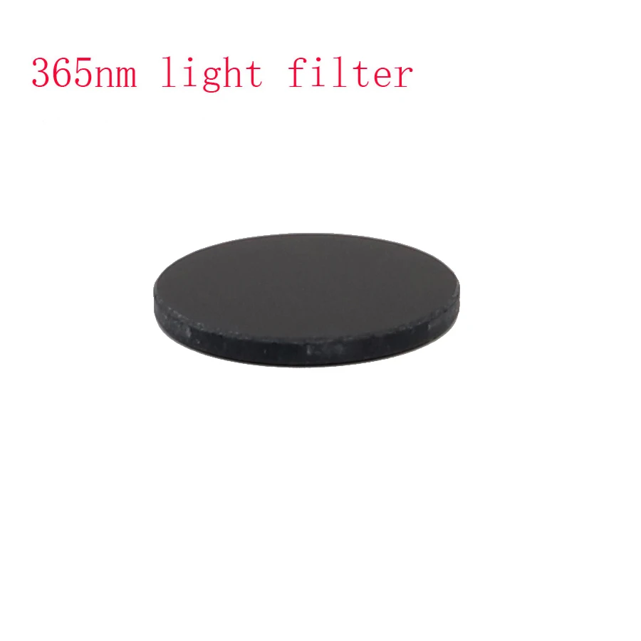 365nm UV-banddoorlaatfilter ZWB2 (UG1) – Zwart Glas, Zichtbaar Licht Gesneden, M49, Voor UV-lampen & Zaklampen