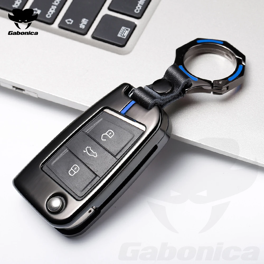

New Zinc alloy car key cover case shell fob For Volkswagen VW Golf 7 mk7 Skoda Octavia A7 for SEAT Leon FR 2 Ibiza 3 Car-styling