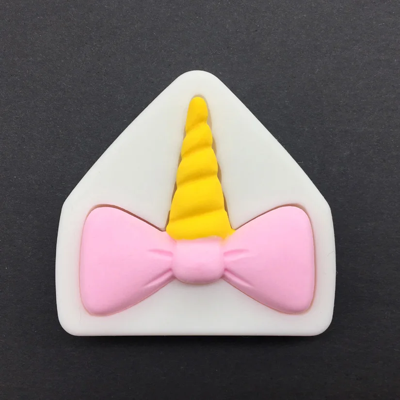 القوس Bowknot يونيكورن سيليكون السكر كرافت قالب الشوكولاته كب كيك الخبز فندان أدوات تزيين الكعكة