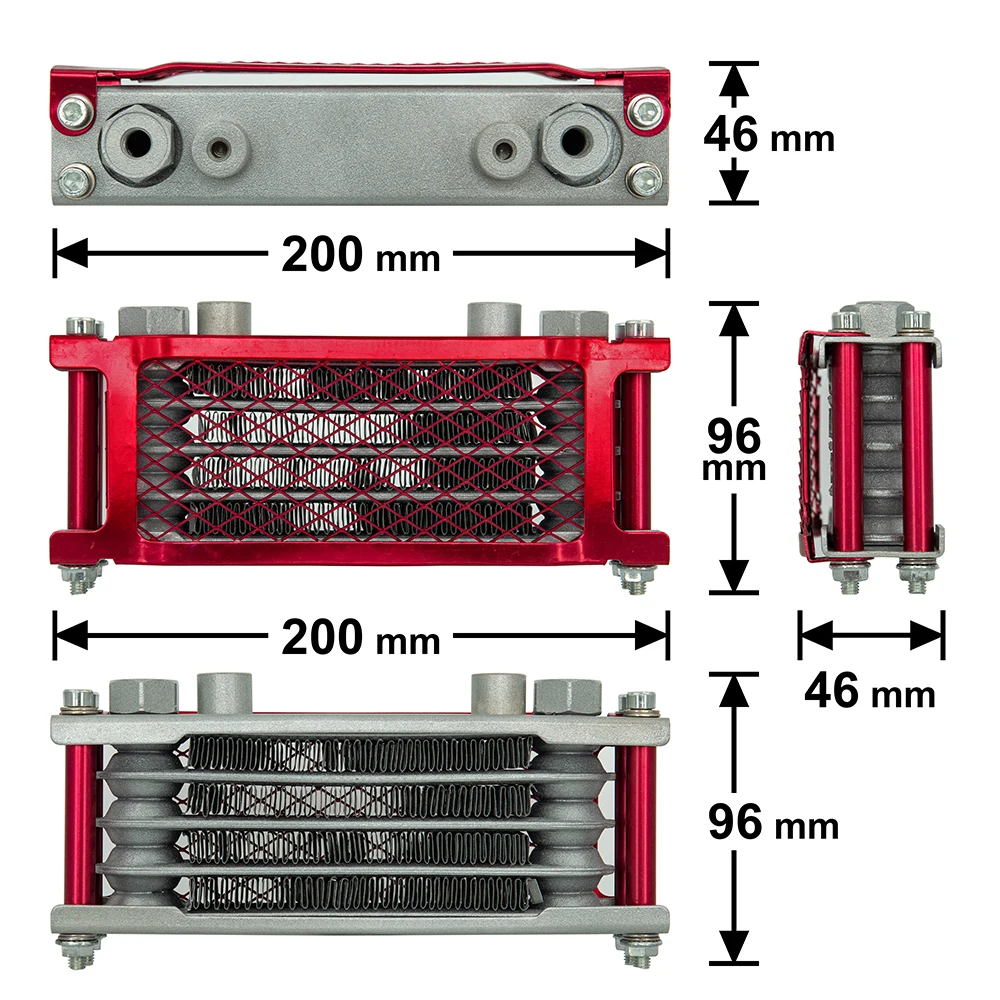 Motore orizzontale Dirt Pit 50cc 70cc 90cc 110cc 125cc 140cc Monkey Bike ATV Moto Radiatore di raffreddamento dell'olio