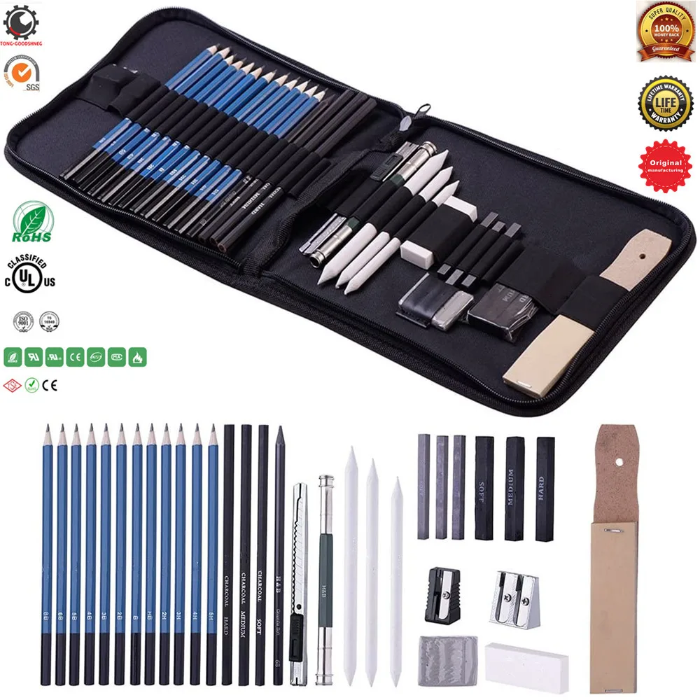 

Professional Sketch Pencils Set for Drawing,Drawing Pencils, Complete Artist Kit,Graphite Pencils,Pastel Stick,Sharpener&Eraser