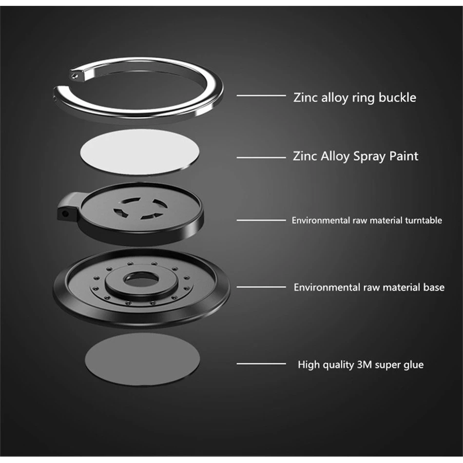 Anillo de dedo de 360 grados para teléfono móvil, soporte para Smartphone, accesorios de montaje para Iphone 13, 12 Pro, Samsung y Huawei
