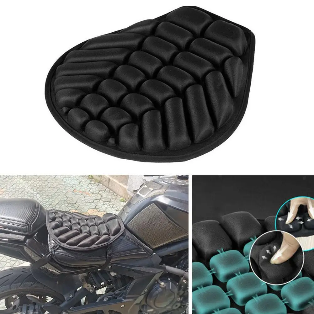 Premium Lycra Elastic Motorcycle Seat Cushion for Enhanced Comfort and Ergonomic Design - Universal Fit