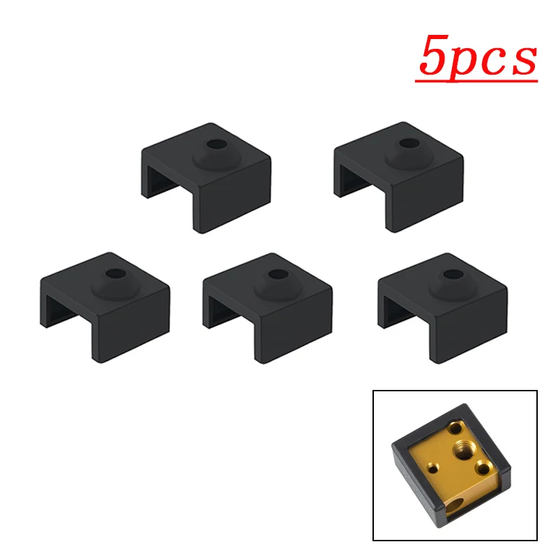 Silicone Sock Cover CR10 Heater Block Case MK7/MK8 For Aluminum Block Hot End Extruder CR10SPRO Ender3 3D Printer Parts 5PCS/Lot