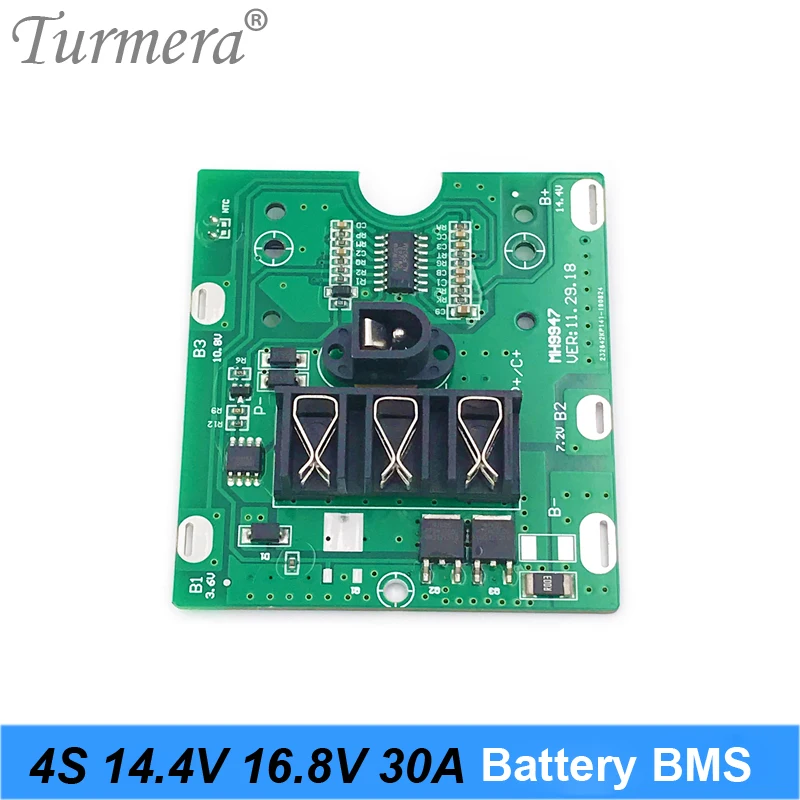 Turmera 4S 14.4V 16.8V 30A 18650 bateria litowa BMS do wkrętaka Shura ładowarka płyta ochronna pasuje do d ewalt 14.4V 16.8V