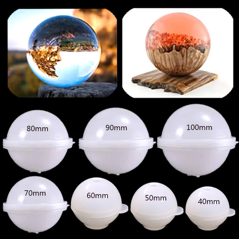 

DIY Crystal Silicone Mold 3D Planet Ball Craft Mold Round Sphere High Mirror Hemispheric Mould For Hand Jewelry Making ornaments