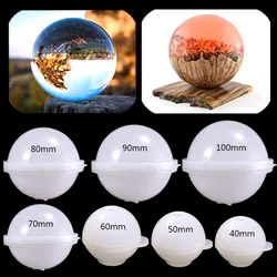 Molde de silicona de cristal para manualidades, Bola de planeta 3D, esfera redonda de espejo alto, molde Hemisferio para adornos de fabricación de joyas a mano