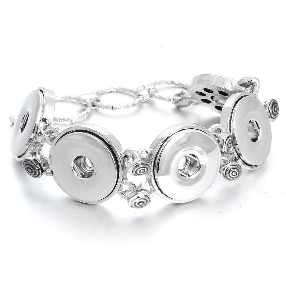 Fashion Snap Jewelry Adjustable Snap Bracelet Fit 18-20mm Snap Button DIY Charm Bracelets Bangles