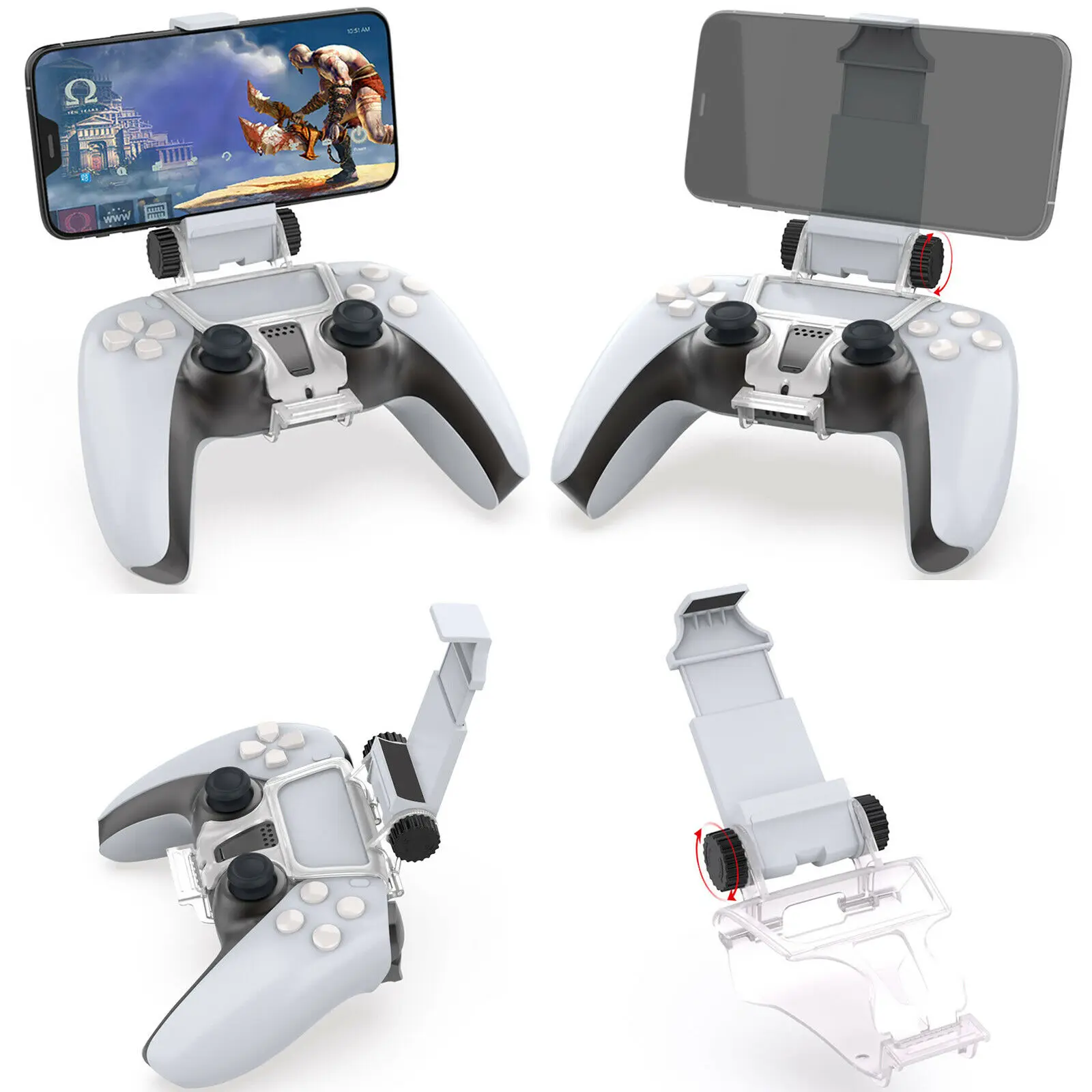 PS5 Controller Phone Clip Holder Foldable Mobile Phone Stand Mount Clamp Bracket For Play Station5 Dualsense Wireless Controller