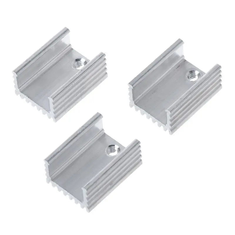 10 Set TO-220 Cooling Radiator Aluminum Heatsink Transistor Heat Sink Cooler Radiator Cooling Silicone Pads for PC Computer