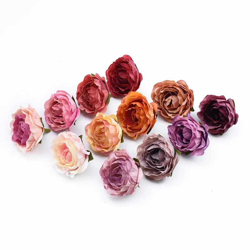 

10/30 Pieces 4CM Roses Head Wedding Bridal Accessories Clearance Christmas Decorations for Home Scrapbooking Artificial Flowers