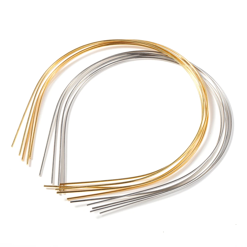 10 sztuk złota 1.5mm szerokość metalowa opaska do włosów baza włosów Hoop ustawienia Diy dziewczyna frezowanie pałąk akcesoria do tworzenia biżuterii ustalenia