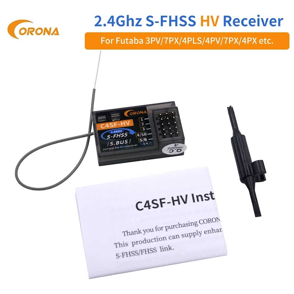コロナ 2.4GHz R4SF R6SF R8SF C4SF-HV S-FHSS/FHSS 互換受信機 FUTABA