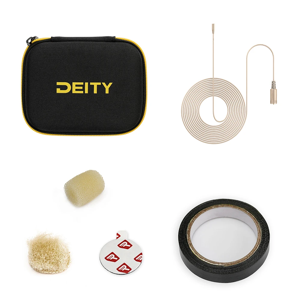 Deity W.Lav Micro 3 مم بقطر 1.8 متر طول الكابل مكثف متعدد الاتجاهات مسبق الاستقطاب مصمم لصنع الأفلام