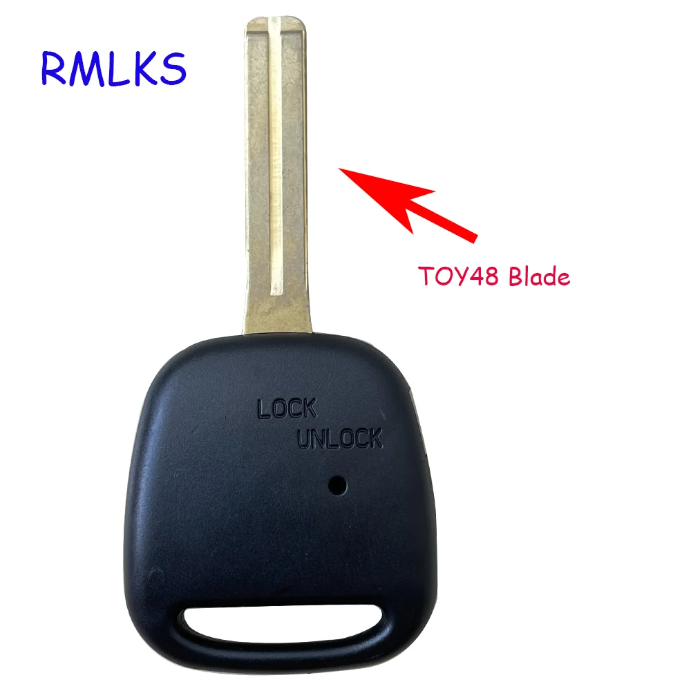 1 Side Button Hole on Housing Cover Remote Case Fob Car Blank Key Toy48 Short Blade For Toyota Replacement one Hole Key Shell